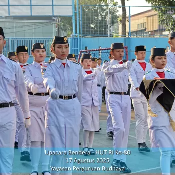 Upacara Bendera HUT RI ke-80 di Perguruan Budhaya