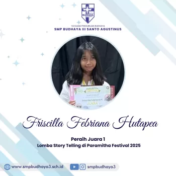 SMP Budhaya III Santo Agustinus Raih Juara 1 Lomba Story Tel